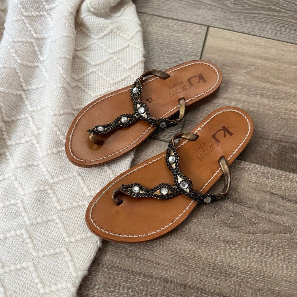 K. Jacques St. Tropez Leather Sandals